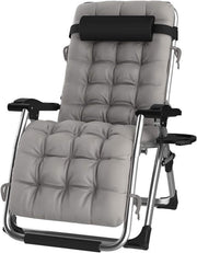 Extra Wide Zero Gravity Chair Silver Reclining Lounger 200kg