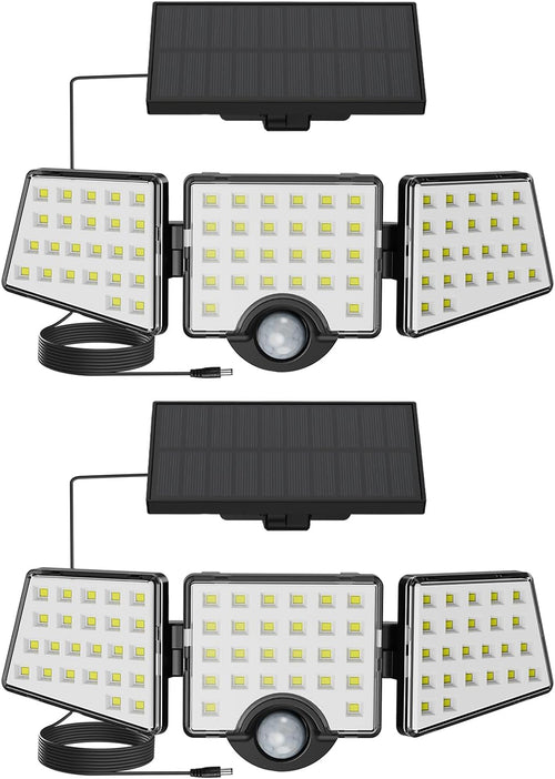 Solar Security Lights Outdoor Motion Sensor 1200LM 3 Head