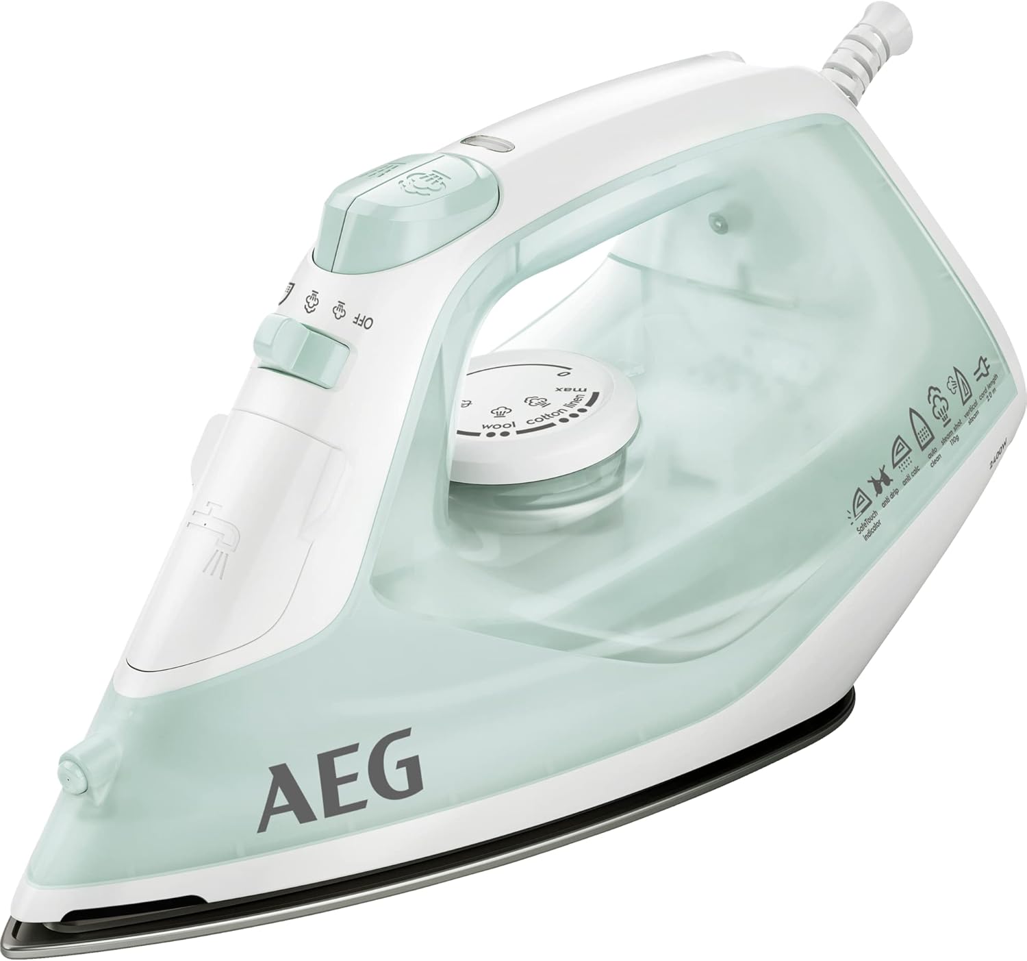 Steam Iron 2400W Powerful Clothes Iron Fast Heat Smooth Glide