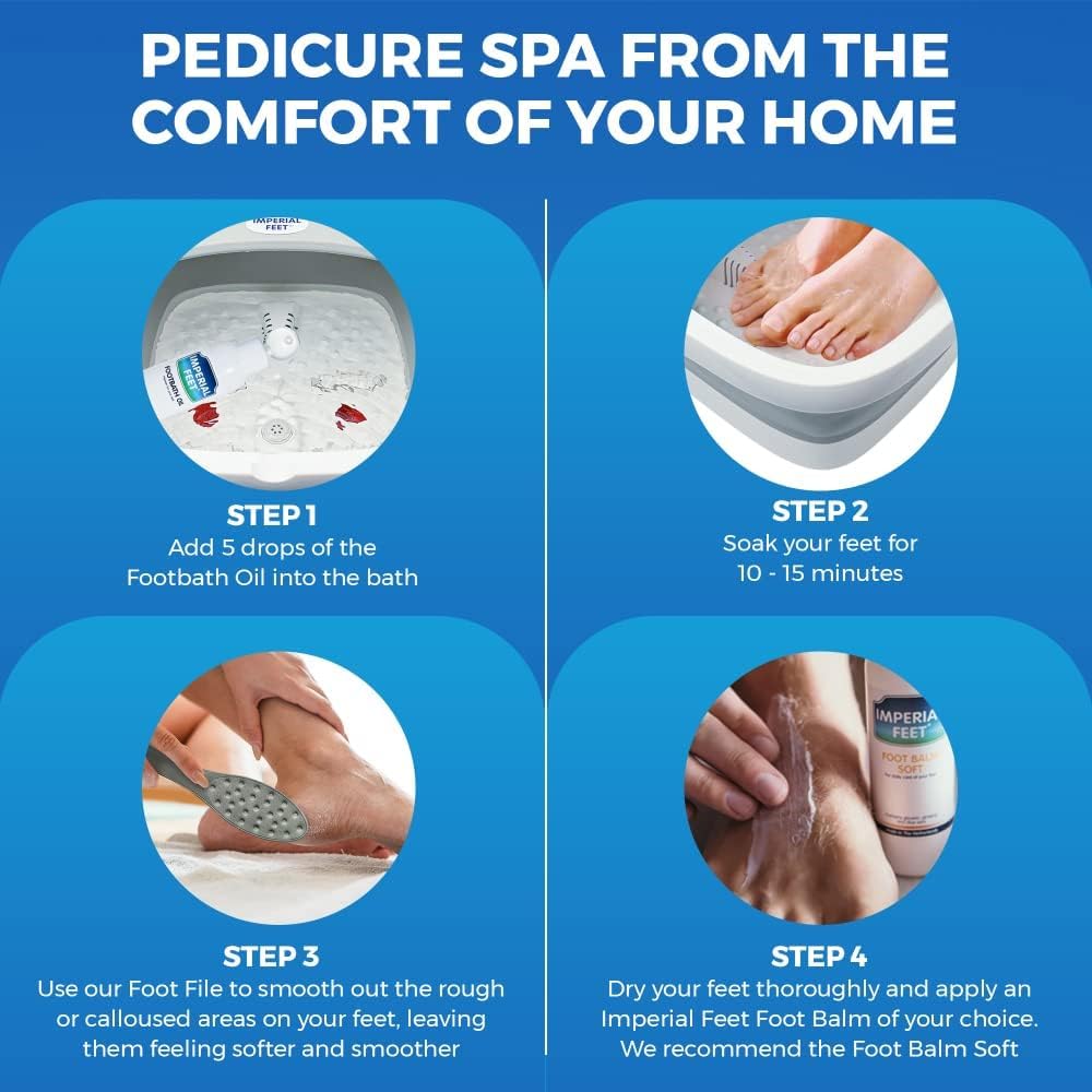 Heated Foot Spa Soak Epsom Salt Tea Tree Oil Pedicure Kit Rollers