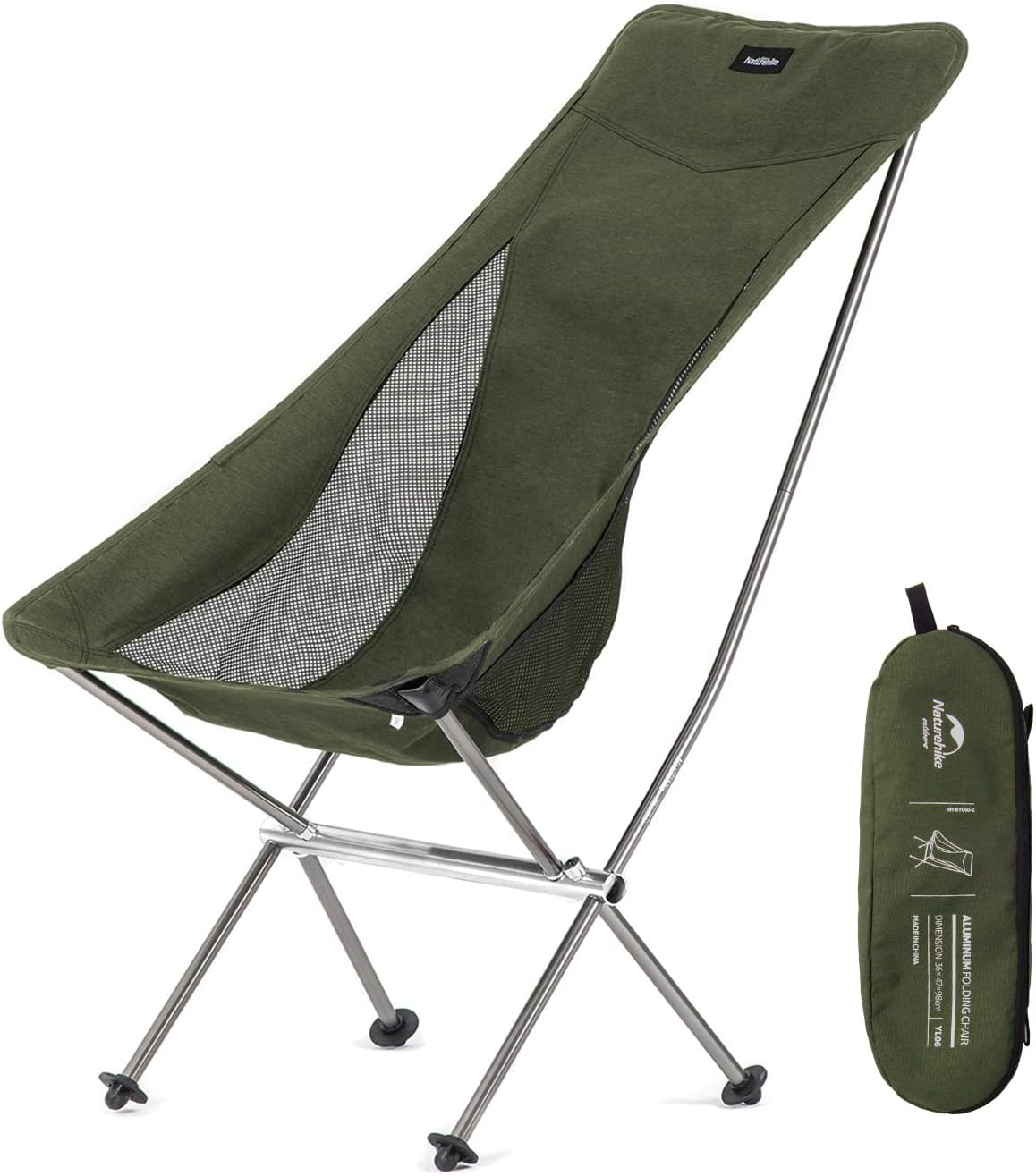 Lightweight Folding Camping Chair 330lb Green