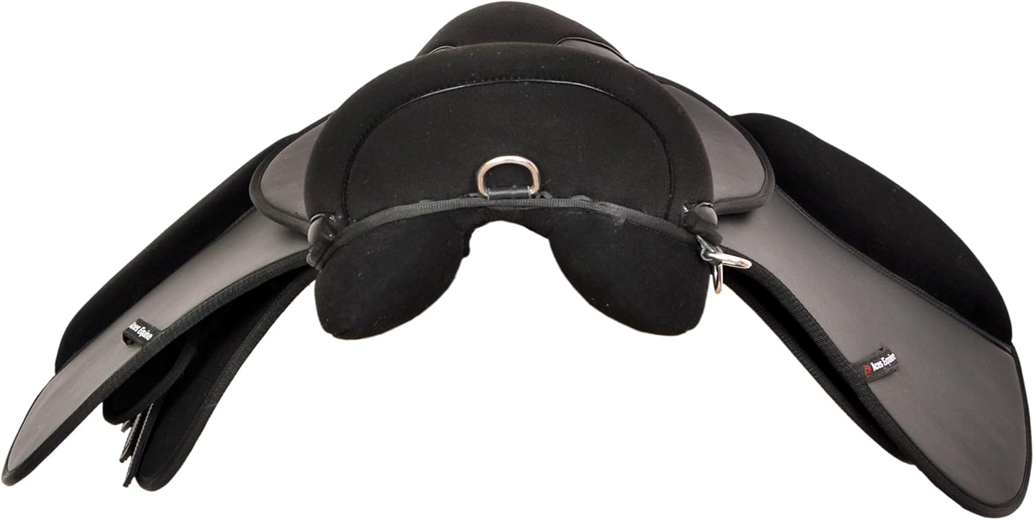 Black Synthetic Leather General Purpose Saddle Suede Seat 18 Seat
