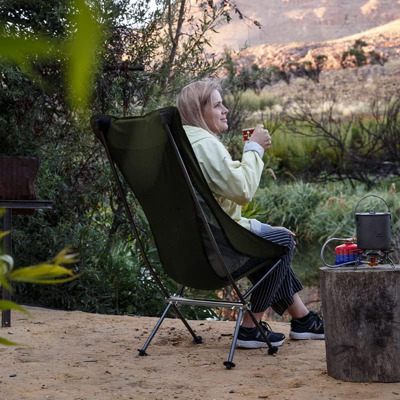 Lightweight Folding Camping Chair 330lb Green