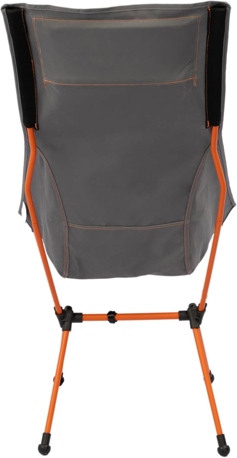 Tall Foldable Camping Chair Compact High Back Grey