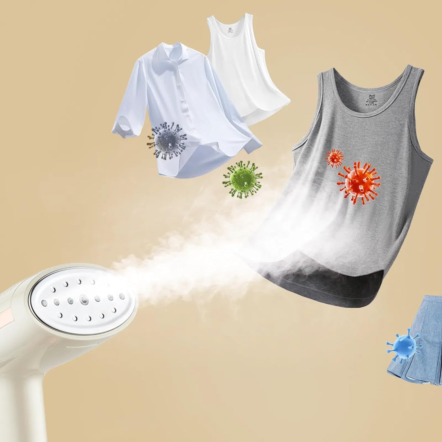 Handheld Garment Steamer 280ml Portable 3 Steam Levels Travel Iron