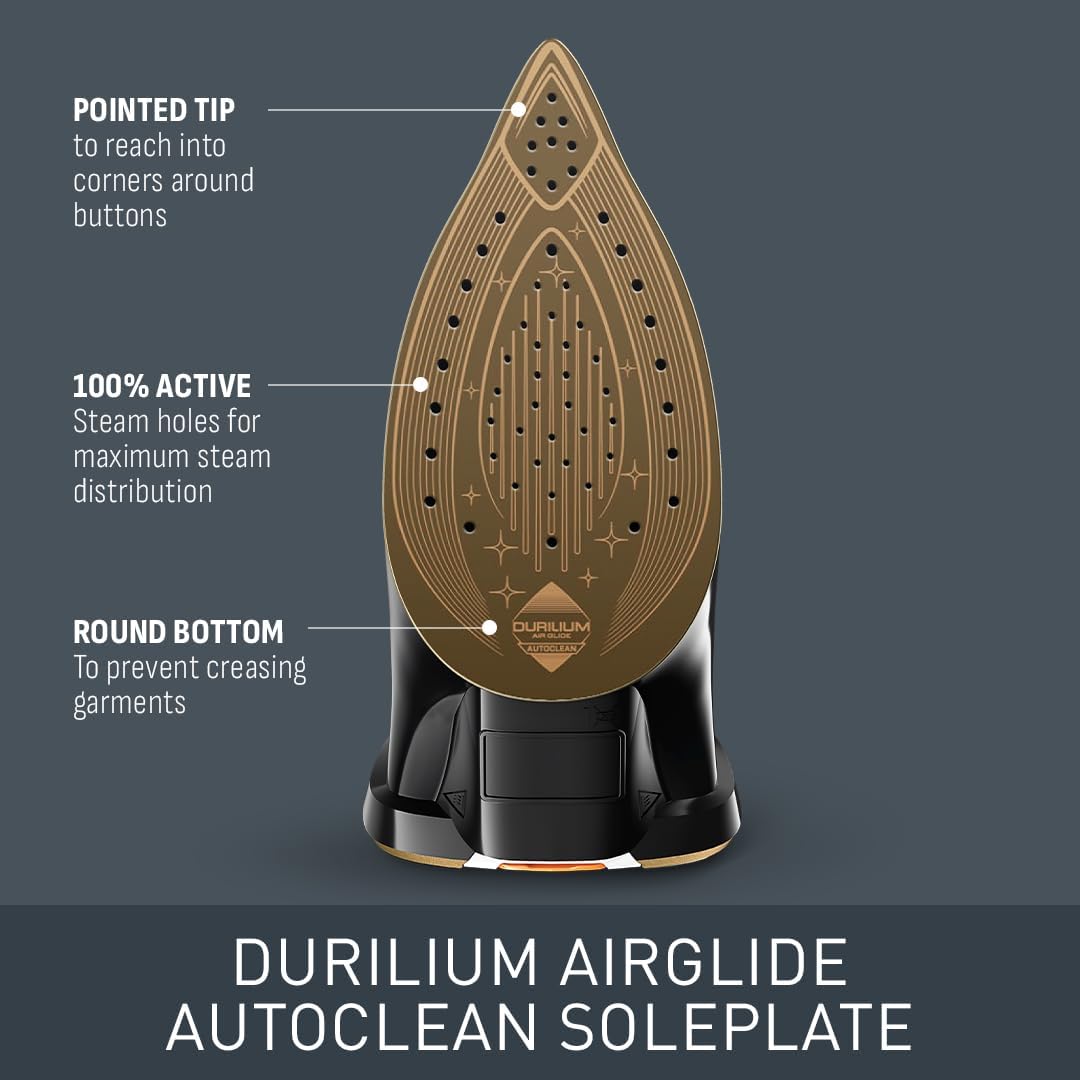 3100W Steam Iron 280g Steam Boost Durilium Soleplate 350ml Tank