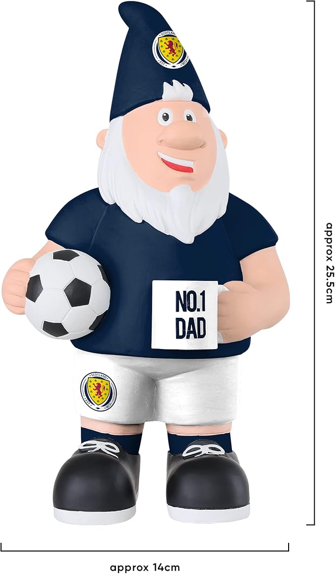 Football Dad Gnome 25cm Hand Painted Garden Ornament Gift