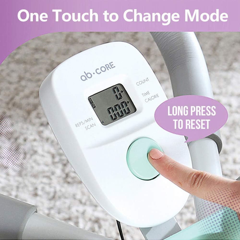 Adjustable Ab Trainer Machine Foldable Core Workout LCD