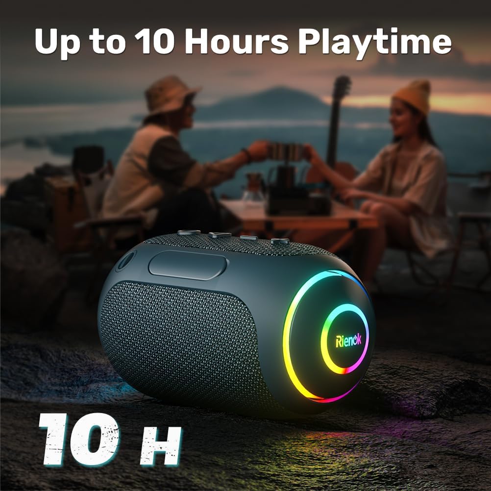 Mini Bluetooth Speaker Waterproof IPX7 Portable Bass 10H Play
