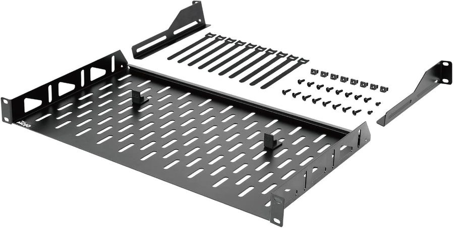 1U 19 Inch Rack Shelf 10in Depth with Support