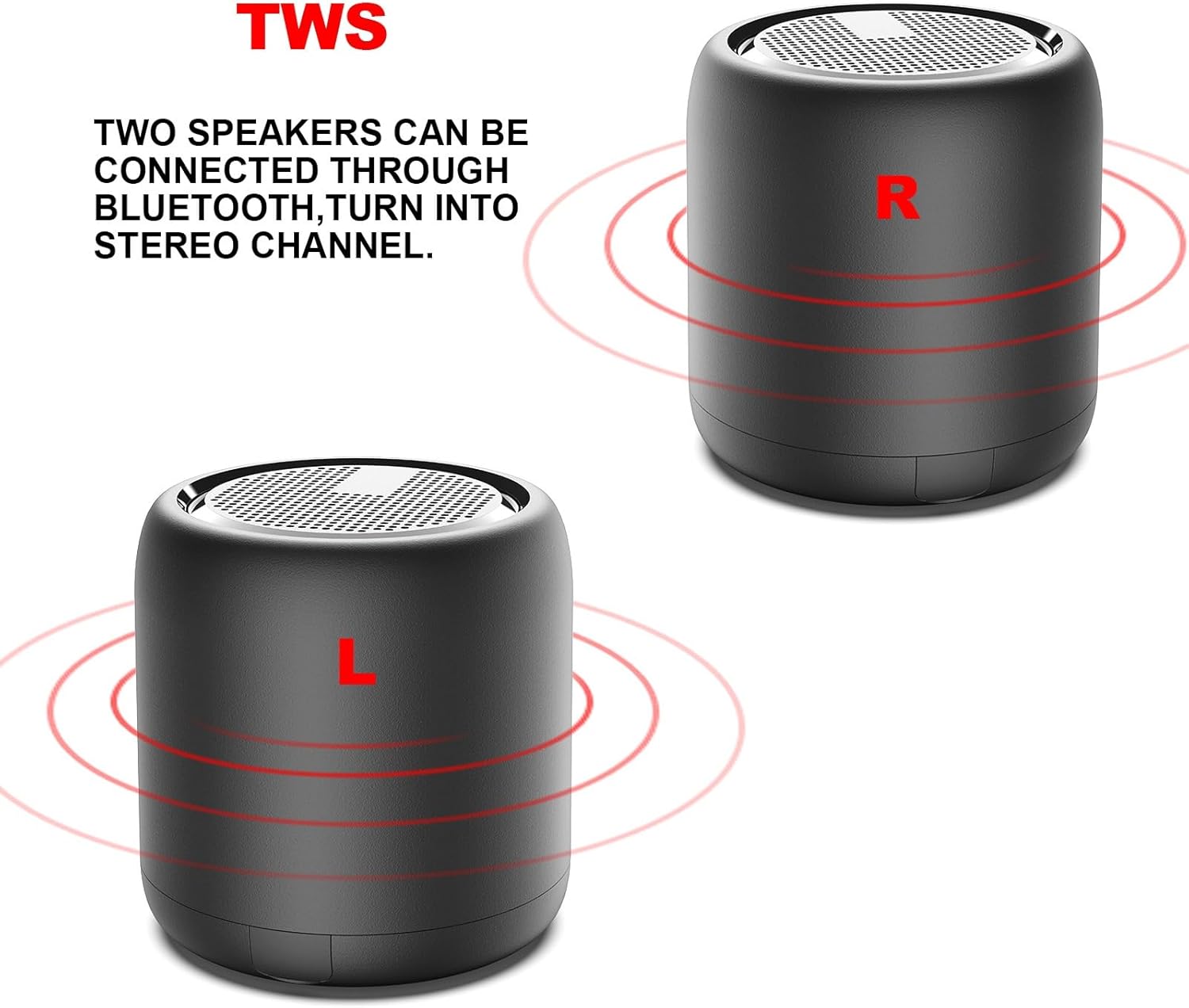 Mini Portable Bluetooth Speaker Waterproof IPX4 24H Stereo