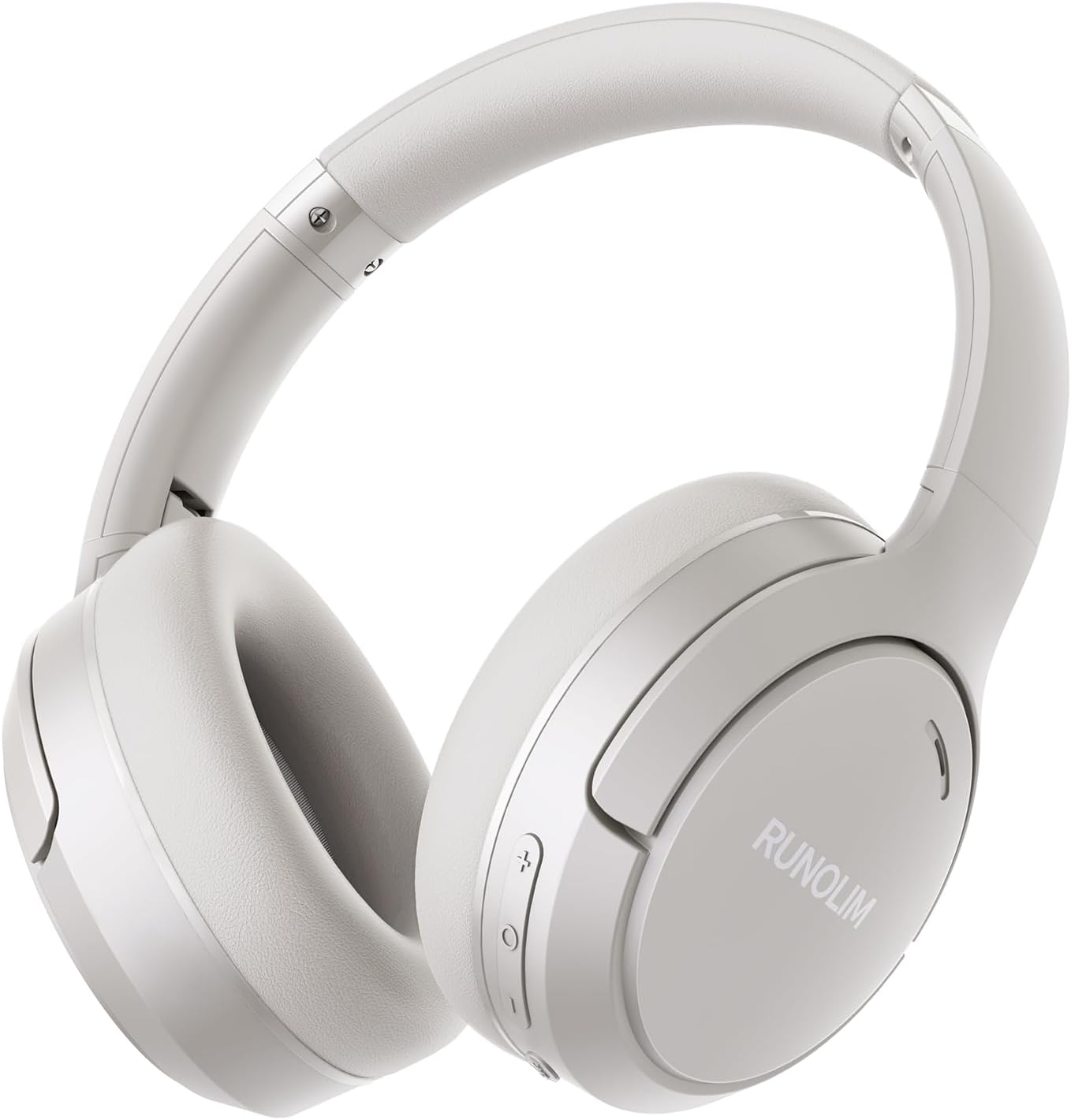 Wireless Noise Cancelling On Ear Bluetooth Headphones 65Hr White