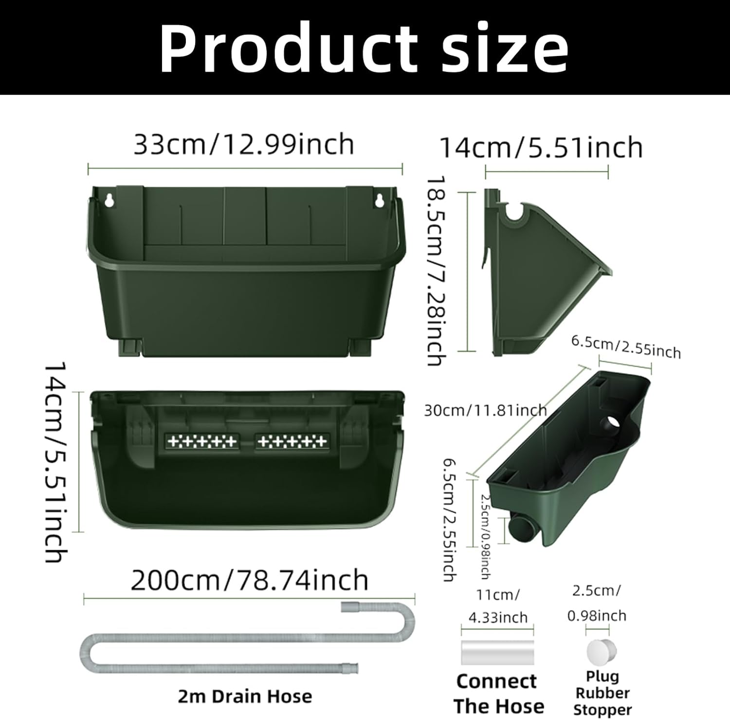18 Pocket Vertical Wall Planter Self Watering Garden with Timer