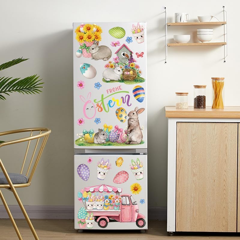 Easter Bunny Window Clings Double Sided Stickers 9 Sheets