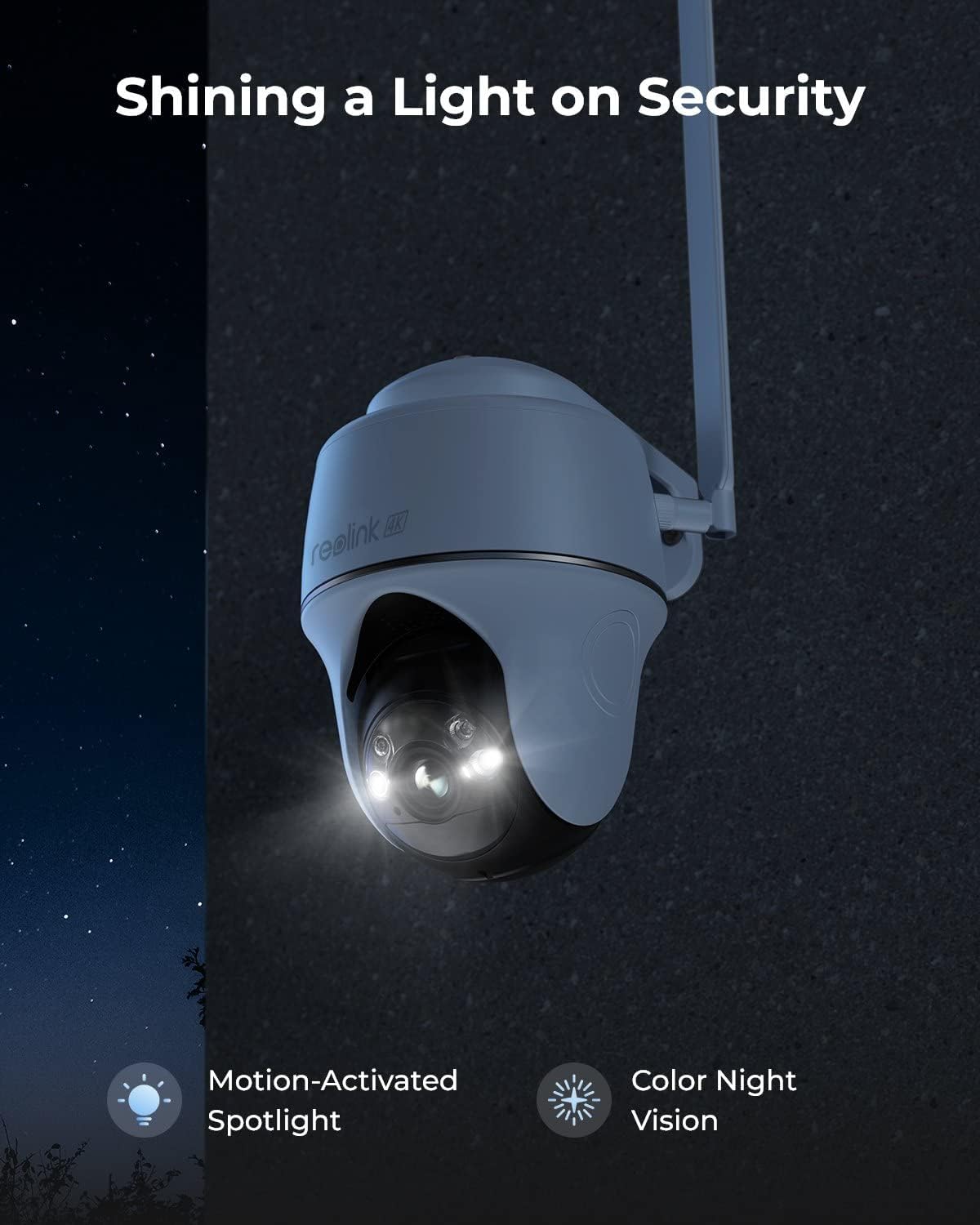 4K 4G LTE Solar Security Camera PTZ Color Night Vision
