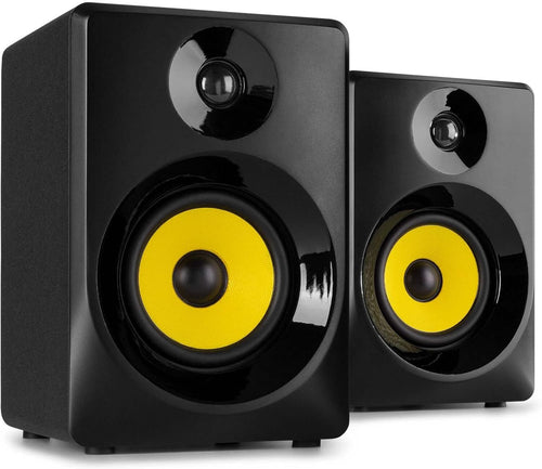 Studio Monitor Speakers 4 Inch Powered 100W Bluetooth Audio Pair