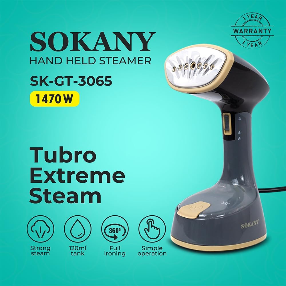 1300W Travel Garment Steamer Foldable Portable 120ml Fast Steam