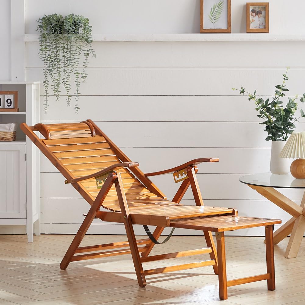 2 Pack Wooden Sun Loungers Foldable 5 Position Recliners