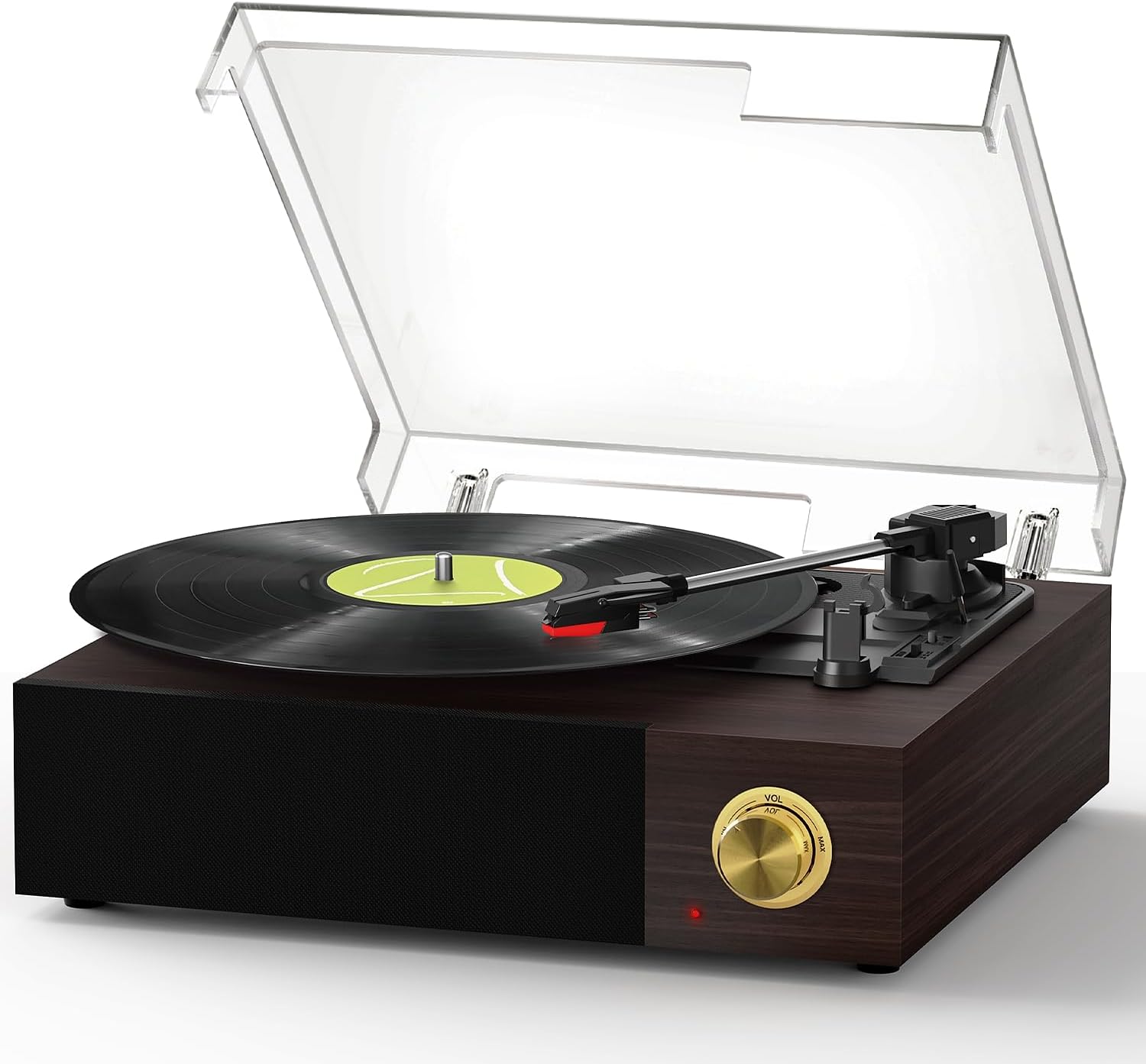 Bluetooth Vinyl Record Player Turntable with Speakers 3-Speed Belt Drive