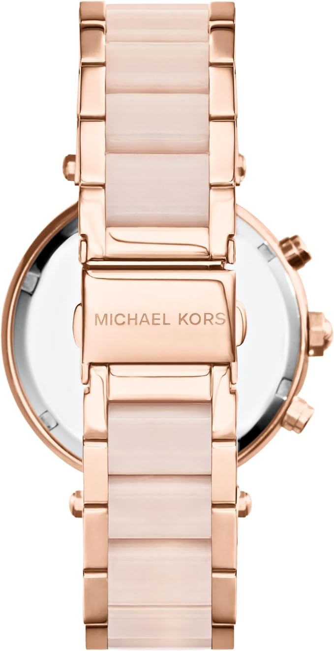 Womens Rose Gold Chronograph Crystal Watch 39mm