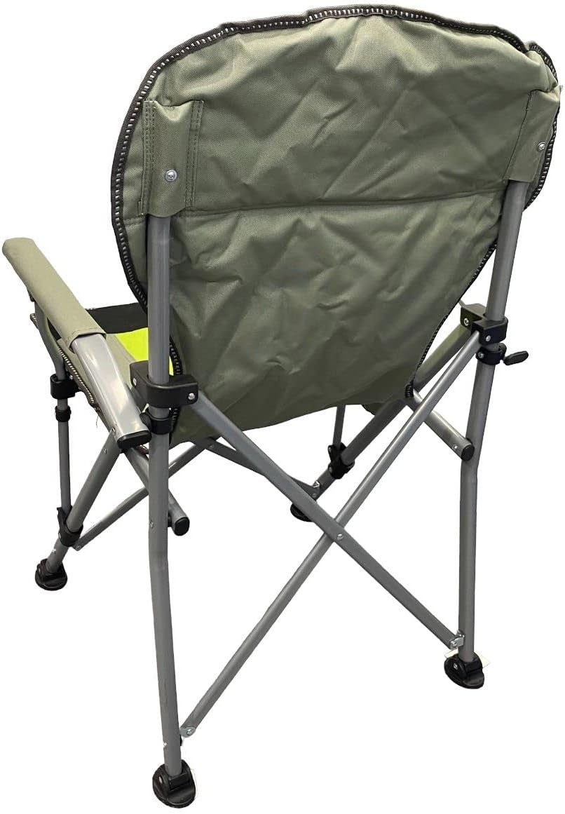 Folding Camping Chair with Cup Holder Side Pocket Lime