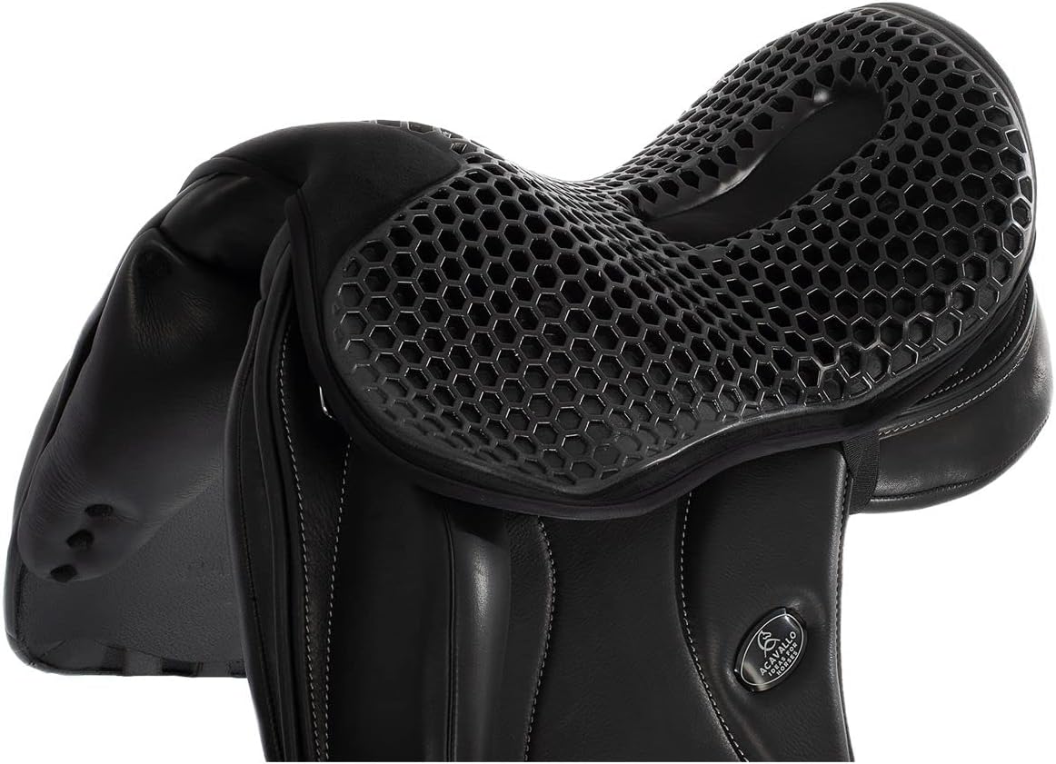 Black Dressage Gel Seat Cushion 20mm Size M Coccyx Relief