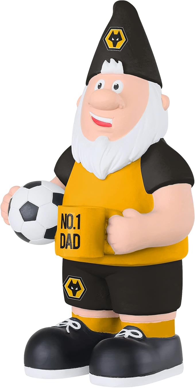 Football Dad Gnome 25cm Hand Painted Garden Ornament Fan Gift