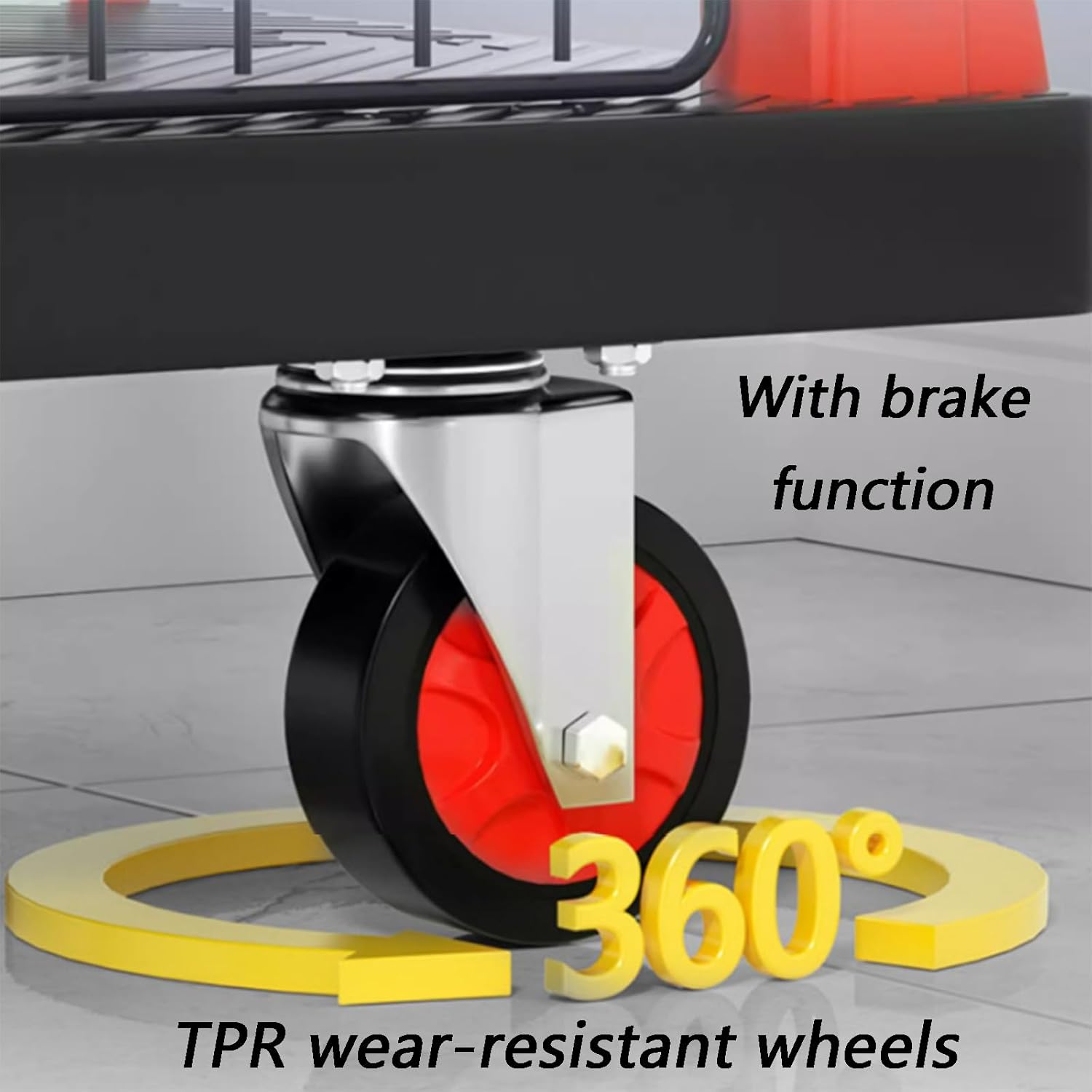 Foldable Platform Truck Cart Removable Fence Brake Wheels