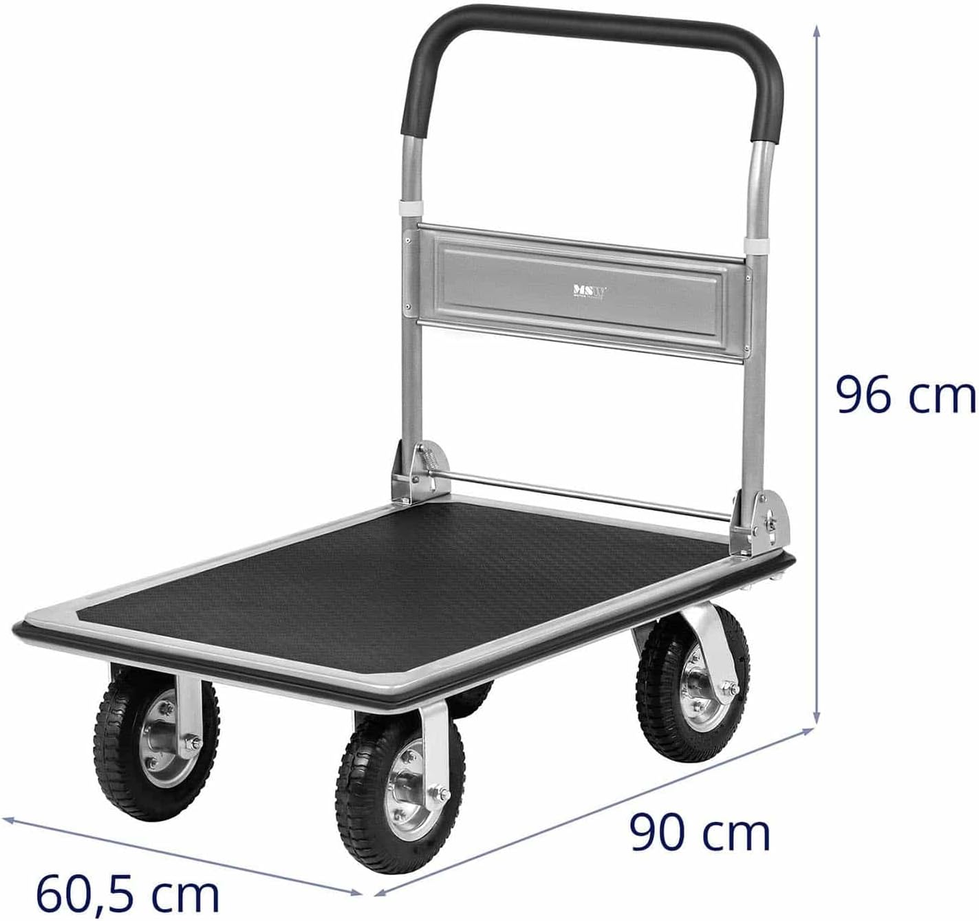 300KG Platform Trolley Flatbed Truck 80x60cm Foldable