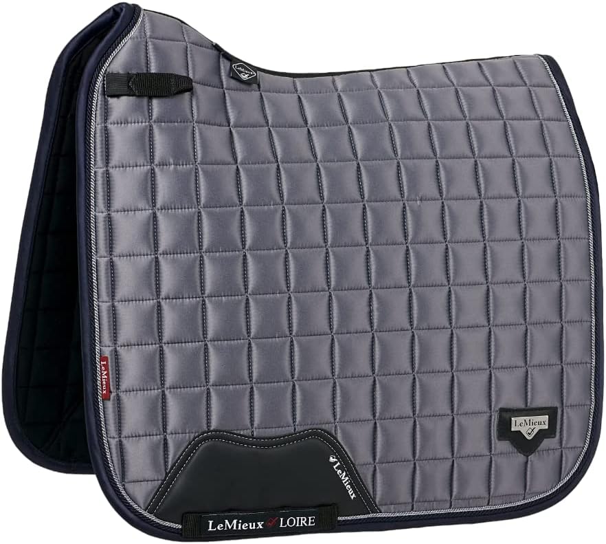 Luxury Satin Dressage Saddle Pad Bamboo Lined Secure Fit