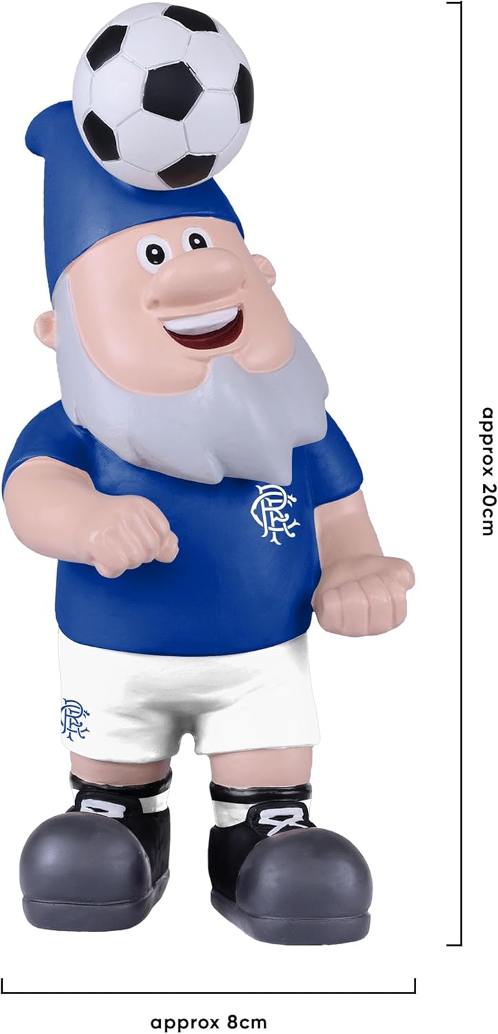 Soccer Fan Garden Gnome Header Ball Statue Football Decor 20cm