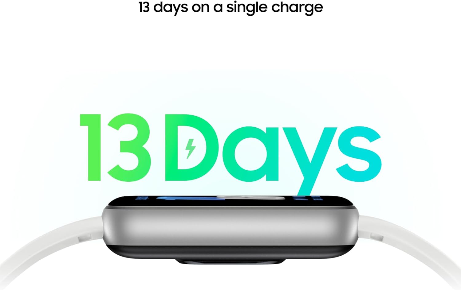 Silver Fitness Smart Watch AMOLED 13 Day Battery