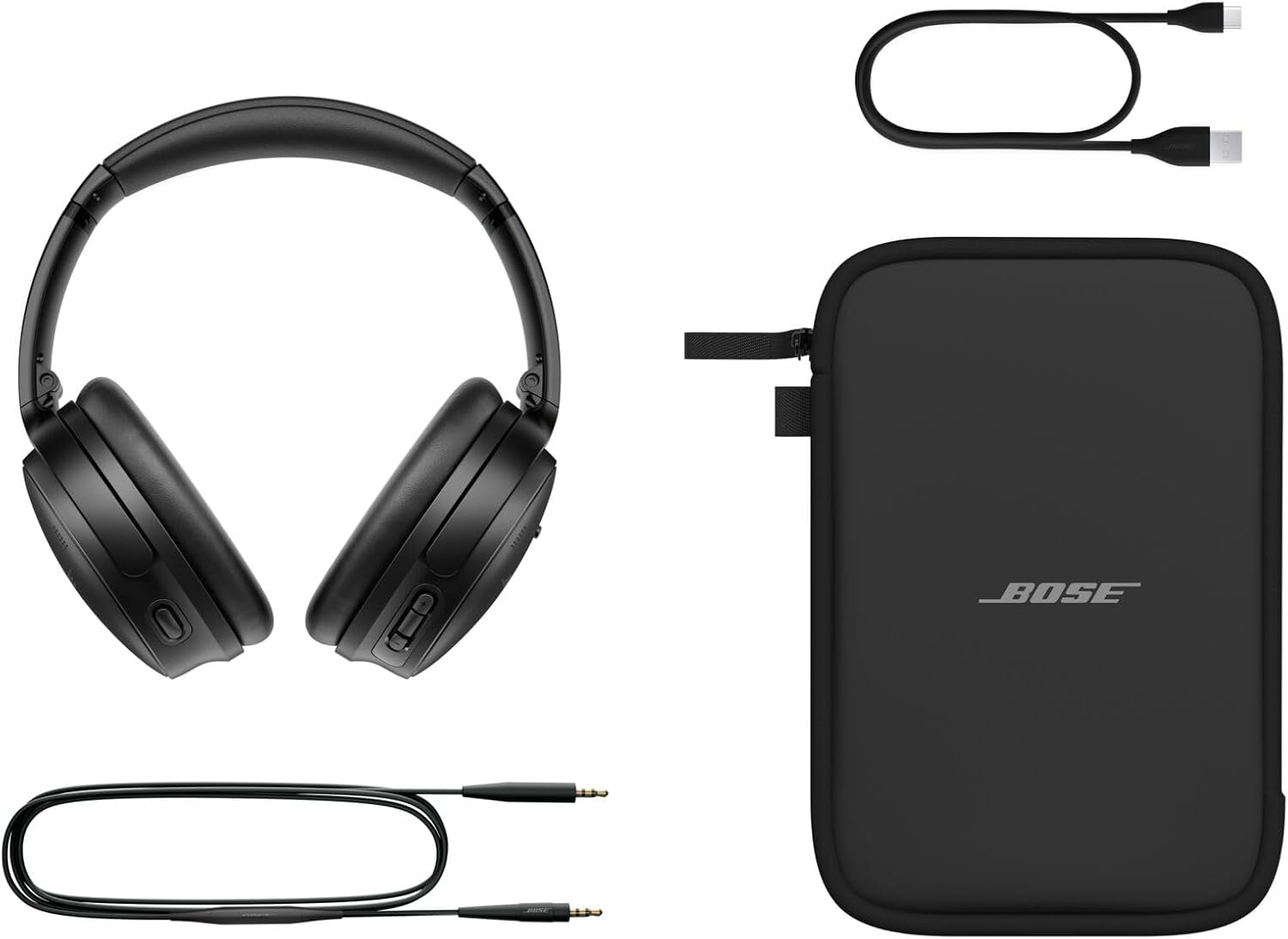 Wireless Bluetooth Noise Cancelling Over Ear Headphones 24Hr Black