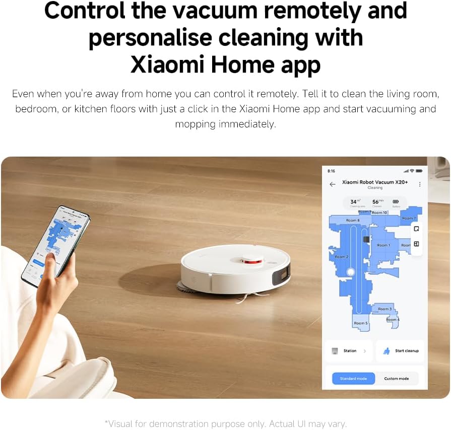 Robot Vacuum Mop Self Empty 6000Pa LiDAR Auto Wash Smart Clean