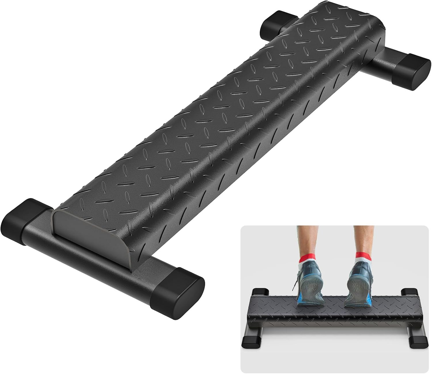 Calf Raise Bar Block Heavy Duty Squat Stretch Trainer 800lb