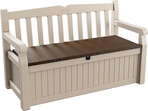 Outdoor Garden Storage Bench 265L Deck Box Seat Weatherproof Lockable