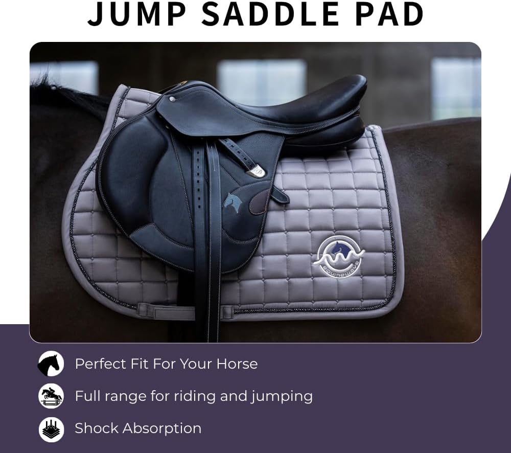 Classic Satin Jump Saddle Pad with Anatomic Shock Absorbing Fit