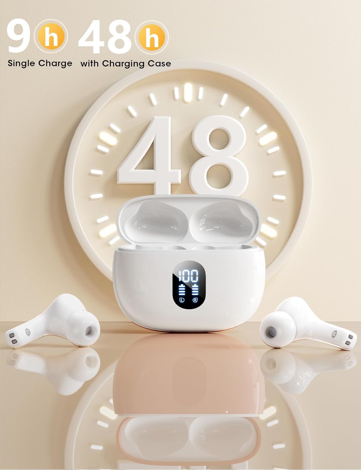 Wireless Bluetooth Earbuds Big Bass 48 Hour Playtime IPX7