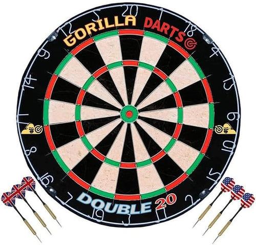 Bristle Dart Board Set Steel Tip Darts Staple Free Bullseye