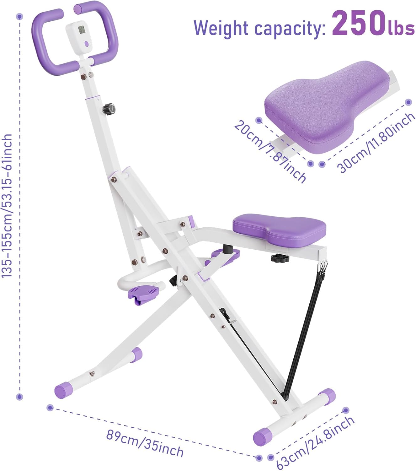Deep Squat Machine Rowing Trainer Full Body Home Gym Monitor