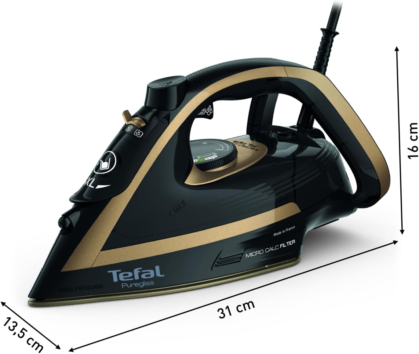 3000W Steam Iron 280g Steam Boost Durilium Soleplate Auto Off