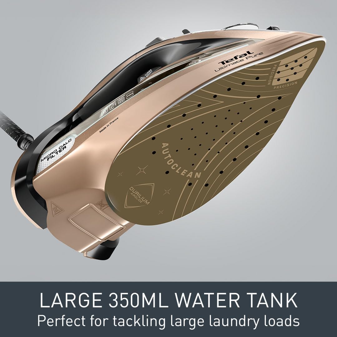 3100W Steam Iron 300g Steam Boost Durilium Soleplate 350ml Tank
