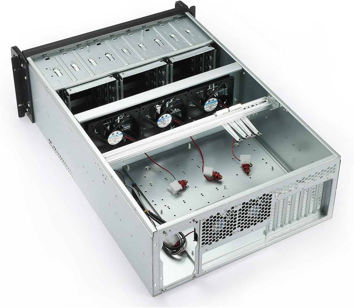 4U Rackmount Server Case E ATX 15 Bay HDD High Airflow Chassis