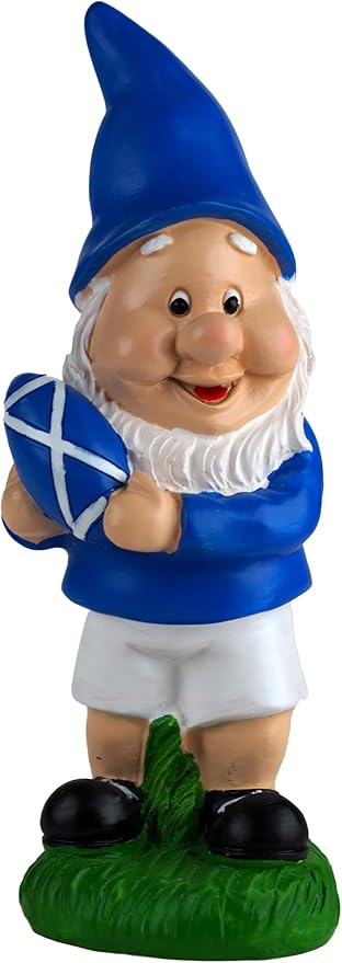 Scottish Rugby Gnome Statue 20cm Resin Garden Ornament