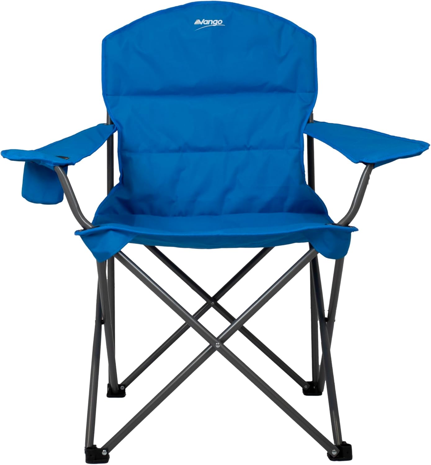 XL Padded Camping Chair 180kg Extra Wide Blue Fold