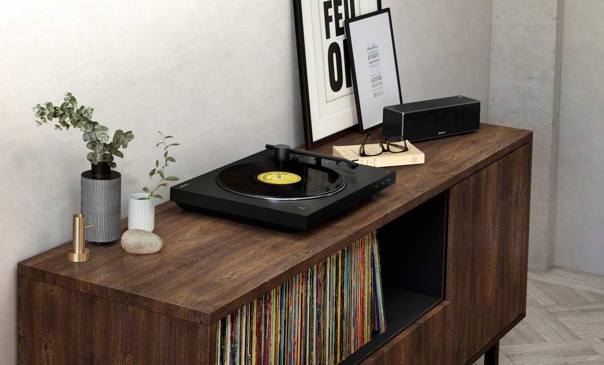 Bluetooth Vinyl Record Player Turntable 33/45RPM Built-in Preamp Black