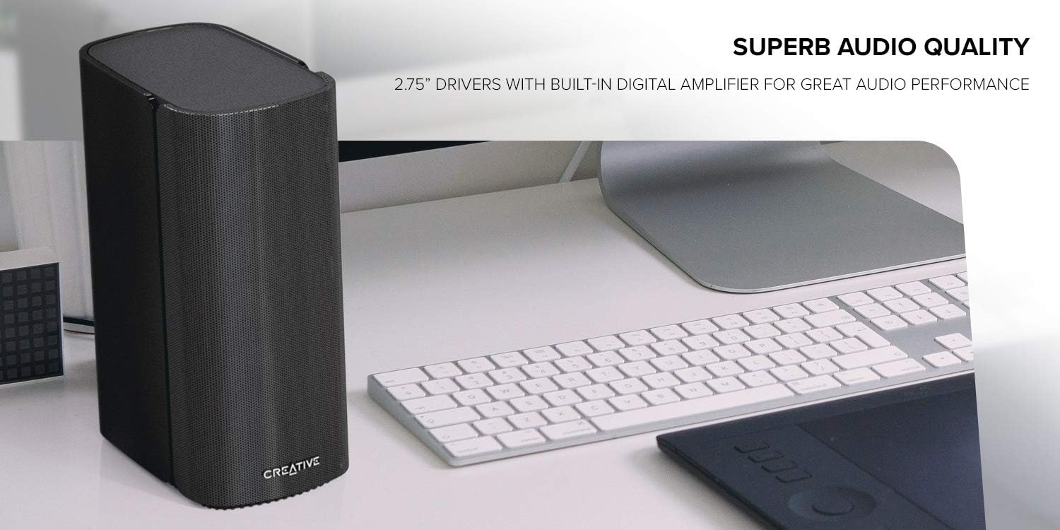 80W Desktop Speakers Bluetooth Optical AUX HiFi PC Audio