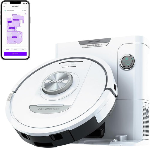 Robot Vacuum Self Empty LiDAR Smart Detect Pet Hair WiFi White
