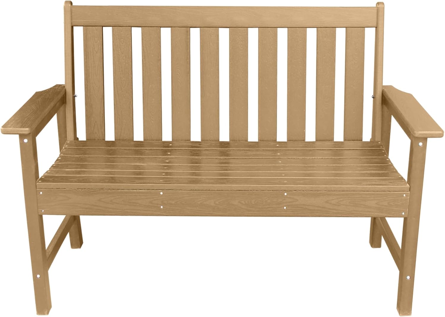 Outdoor Garden Bench Polywood HDPE Waterproof Patio Seat 125cm