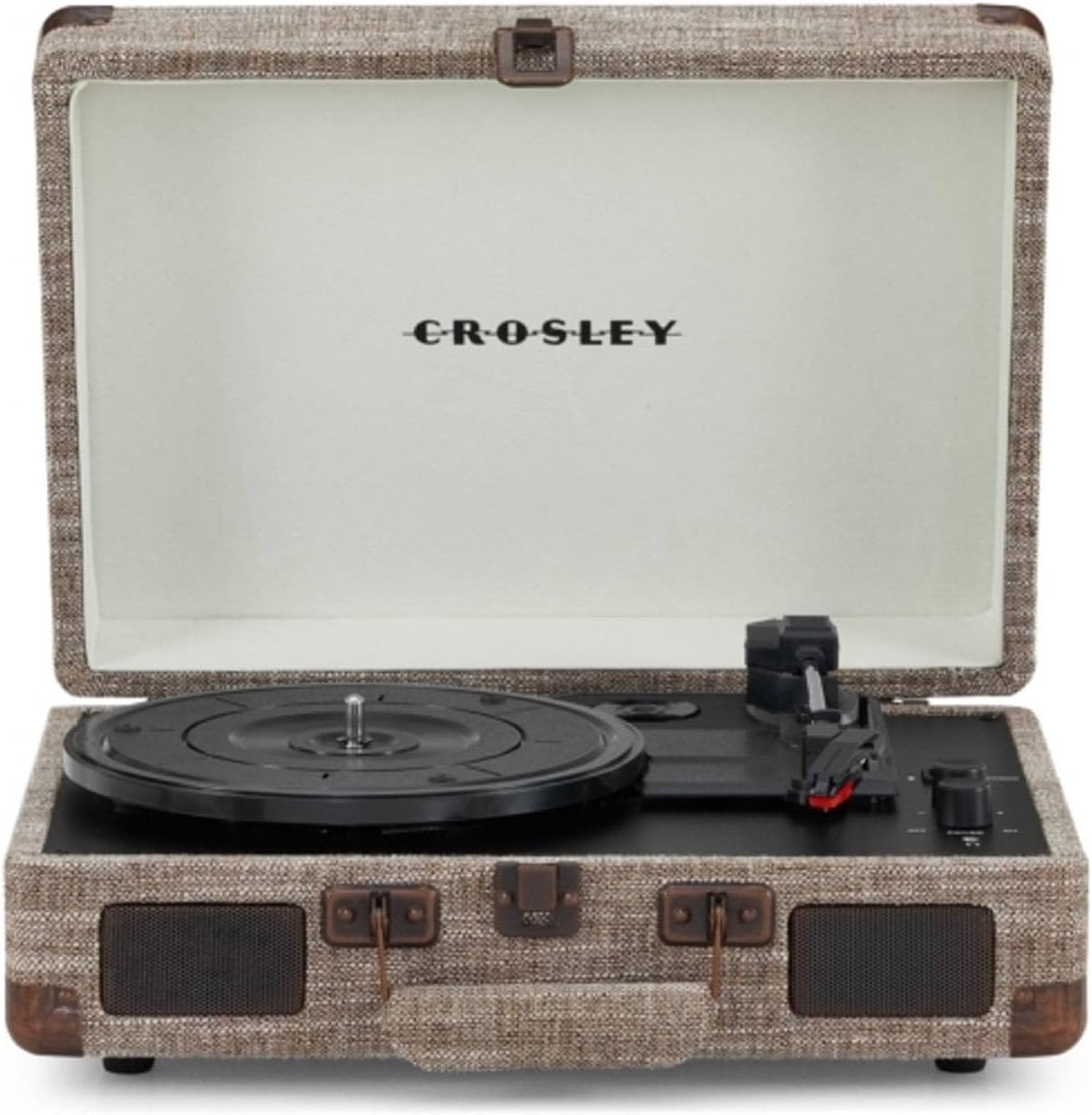 Portable Bluetooth Record Player 3 Speed Suitcase Havana